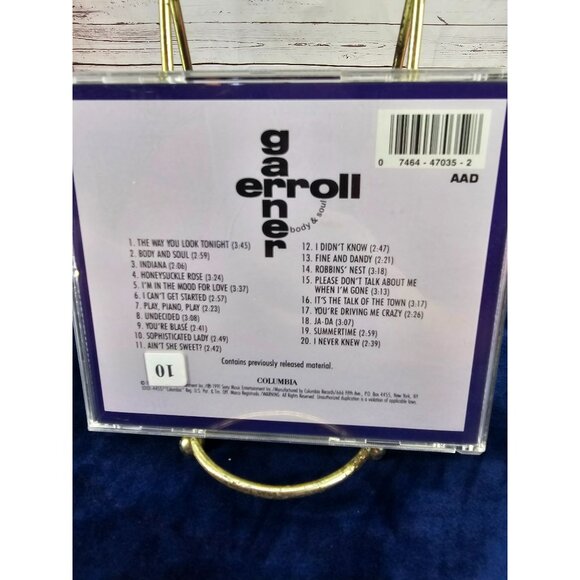 Body and Soul‎ by Erroll Garner CD, Mar-1991, Columbia (USA) - Picture 3 of 5